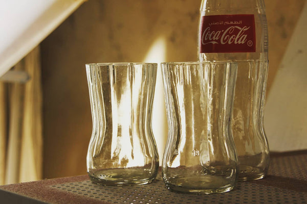 Coca-Cola Drinking Glasses Upcycled  (5 Ounces)