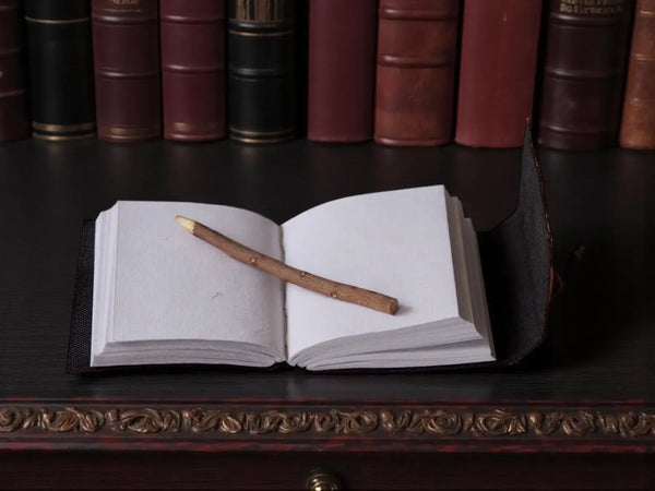 Handmade Leather Journal with Lock | Butterfly Embossed