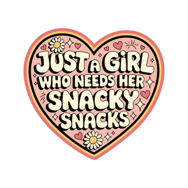 Girl Snack Self Care Funny Cute High Quality Vinyl Sticker