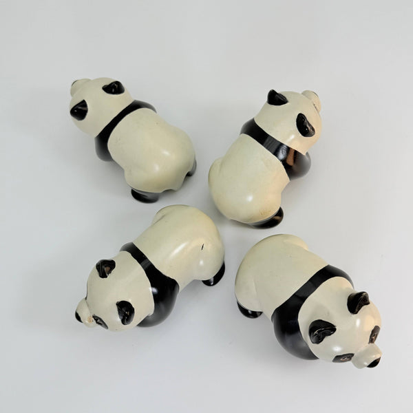 Soapstone Panda Bear Cuddly, 4.75"