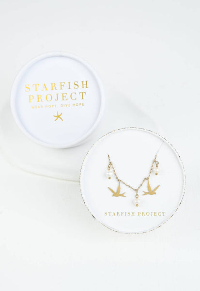 Wings of Hope Pearl Necklace