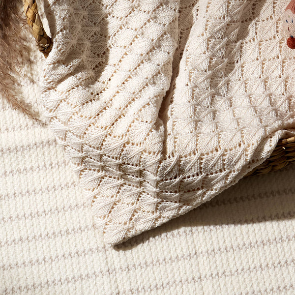 Cotton Pointal Diamond Soft Baby Blanket-30X39"