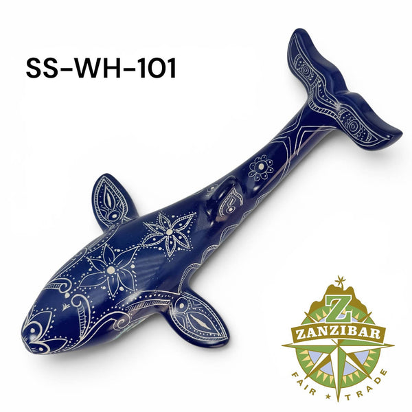 Soapstone Spirit Whale, 10" 