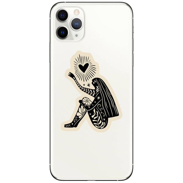Floral Flower Lady Mystic High Quality Vinyl Sticker