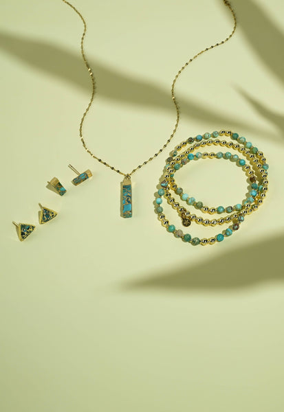 Light We Carry Bracelet Set in  Turquoise