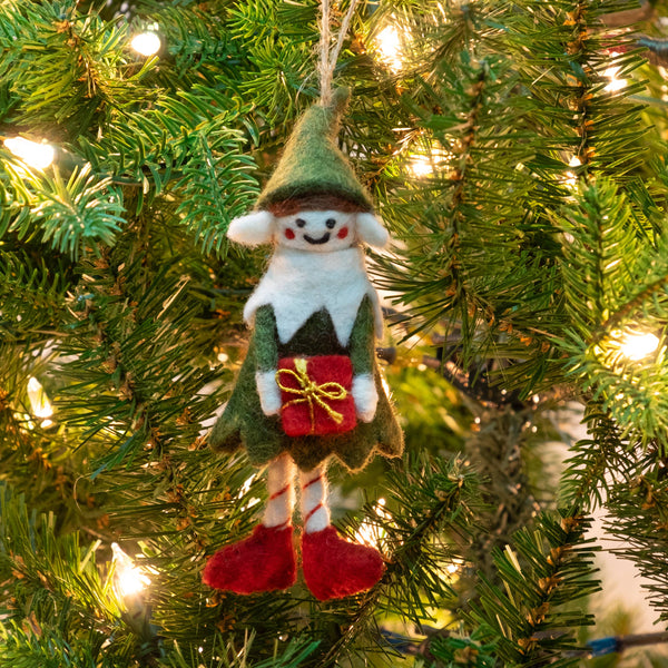 Felt Elf Christmas Ornaments