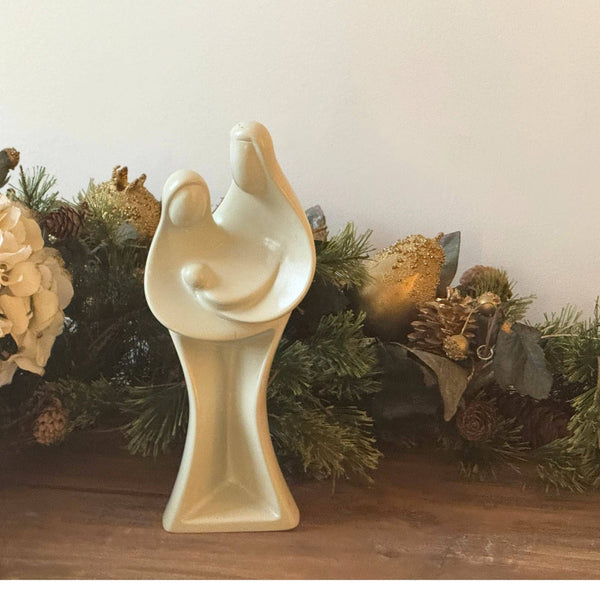 Hand-Carved Soapstone Kenya Holy Family Sculpture