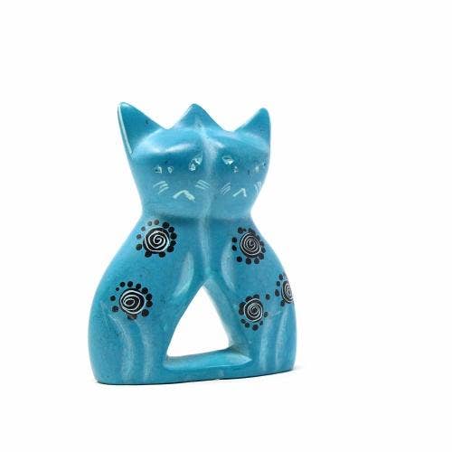 Soapstone Twin Cats