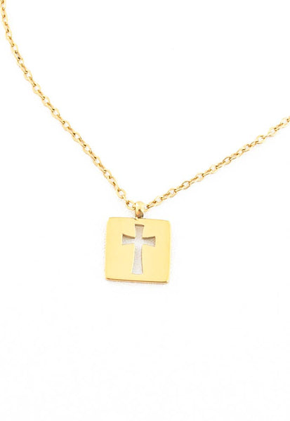 Axis Gold Cross Necklace