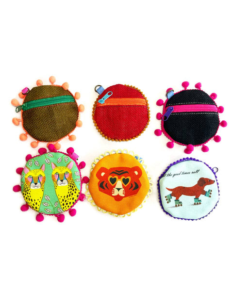 Funky Animal Pouch with Pompoms