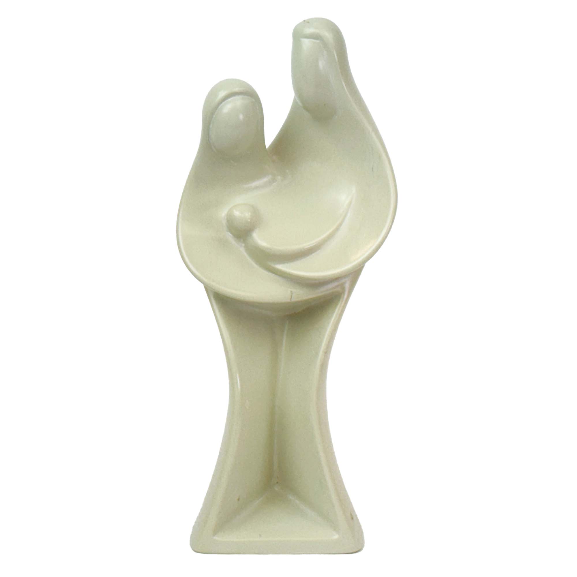 Hand-Carved Soapstone Kenya Holy Family Sculpture