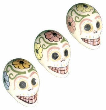 Small Painted Pottery Skulls, Peru