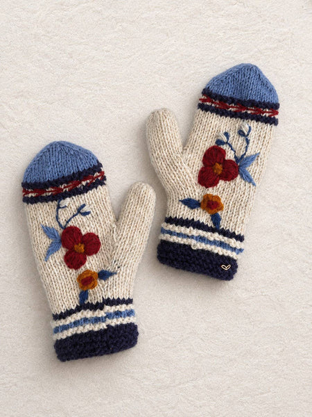 Color Block Nantucket Winter Knit Mittens