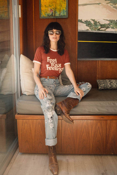 Feel Your Feelings | Women's Ringer Graphic T-shirt