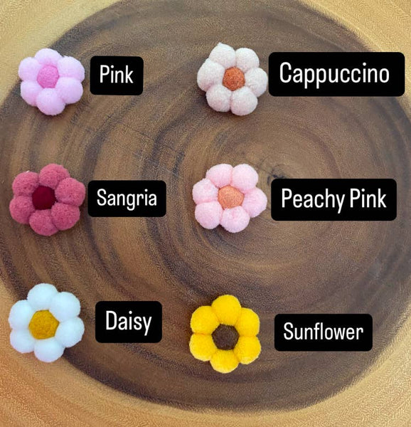Pompom, Felt & Macrame Forever Fibre Flower -Mini Double