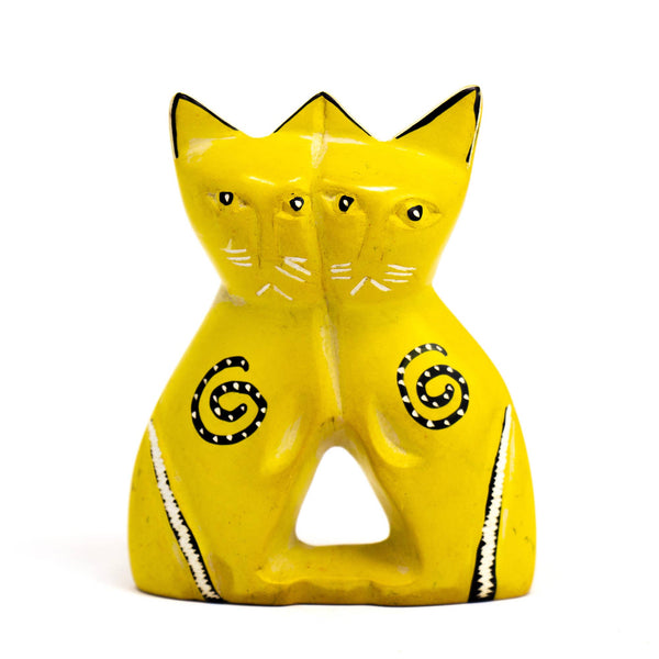 Soapstone Twin Cats