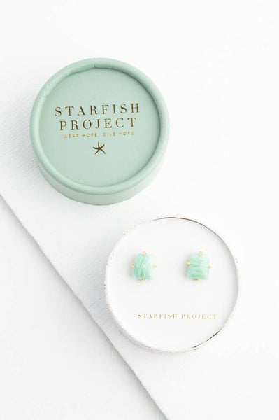 Simple Treasures Studs in Amazonite