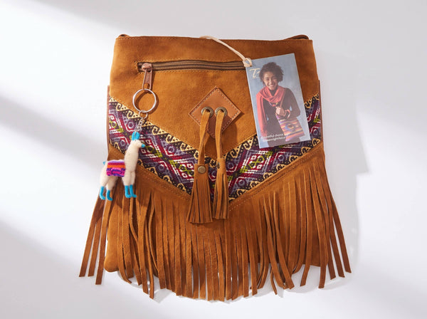 Suede Tassle Crossbody
