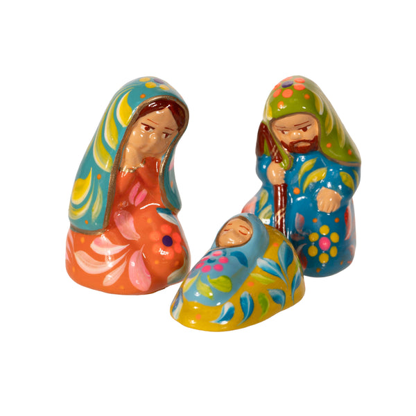 Ceramic Miniature Nativity Set of 5 Christmas Fair Trade Christmas Fair Trade