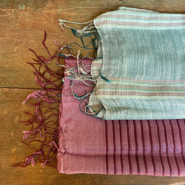 Cotton/Silk Stripes Scarf, Vietnam