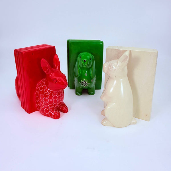 Soapstone Rabbit Bookend (miniature) 7.5" One-of-a-kind