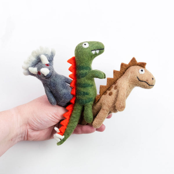 Felt Dinosaur Finger Puppets