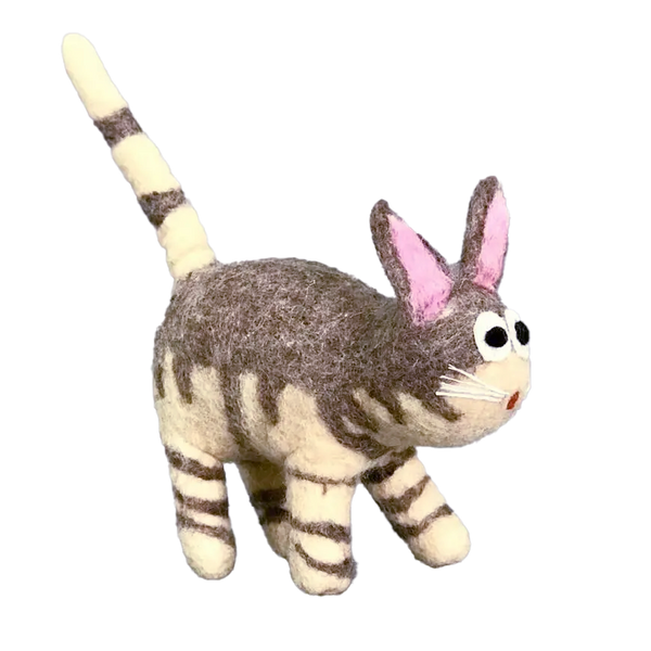 Toys - Cat - Light Gray Striped