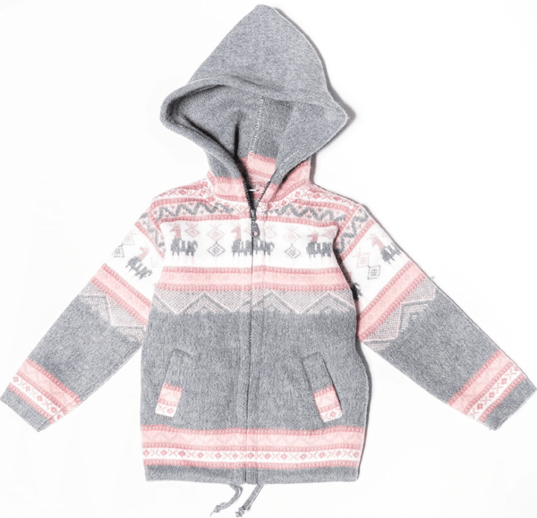 Kids' Alpaca Zip Hoodie – Sizes 0-2-4-6 | Farm Shop