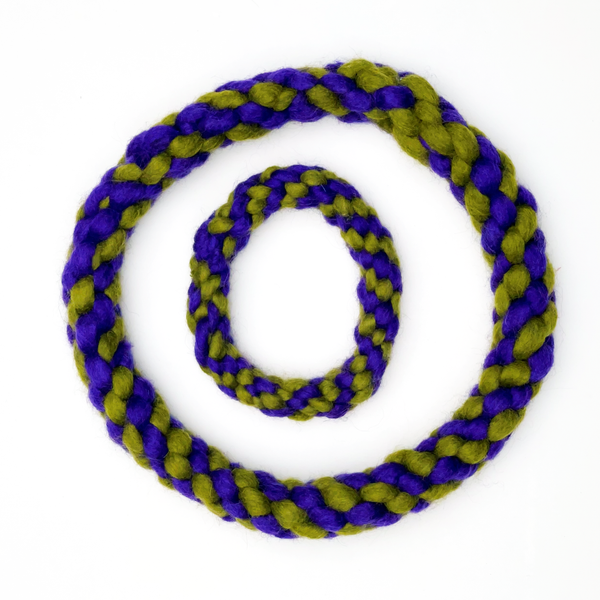 Dharma Dog Toy, Rope Ring, Purple/Green