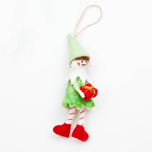 Felt Elf Christmas Ornaments