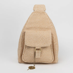 * Bulbul Mini Diamond Ivory Backpack