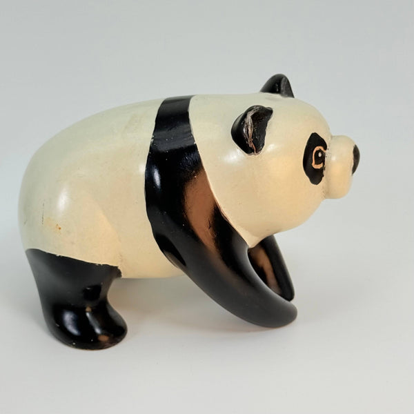 Soapstone Panda Bear Cuddly, 4.75"