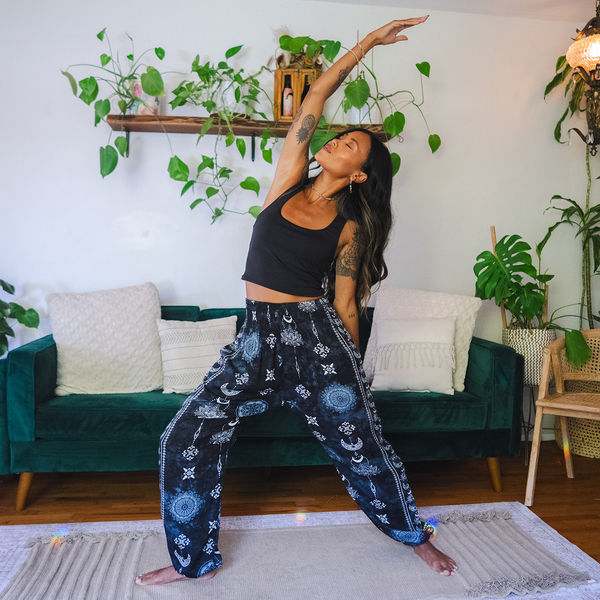 Twilight Lotus Harem Pants with Pockets