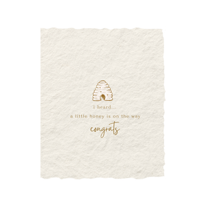 A Little Honey On The Way | Baby Greeting Card
