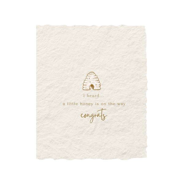 A Little Honey On The Way | Baby Greeting Card