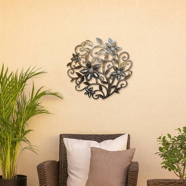 Blooming Flowers Haitian Metal Wall Art