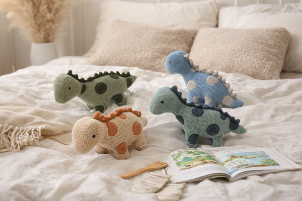 Plush Toy|Handmade Cotton knitted Soft DINO Animal Toy
