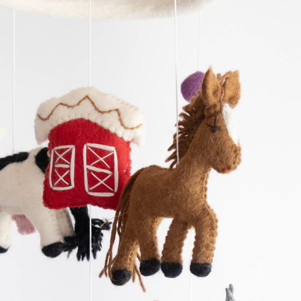 Baby Mobile - Farm/Red Barn - Nursery Decor