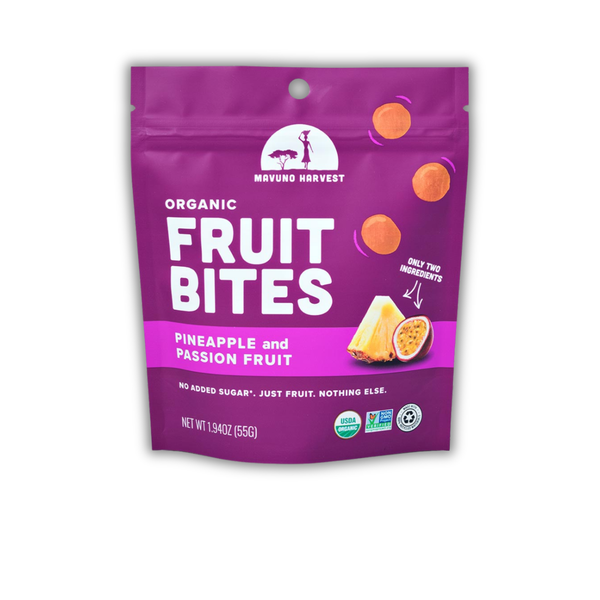 Organic Fruit Bites: Pineapple & Passionfruit, 8-pack case