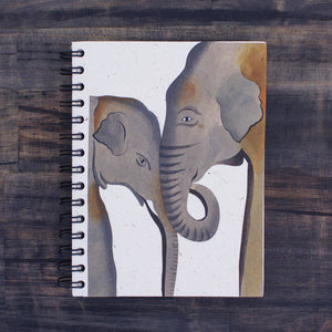 Large Notebook Painted Elephants (w): Default Title