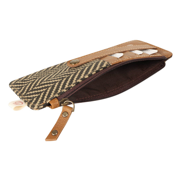 Dani 7-Slot CC Wallet w/ ID Pocket - Herringbone