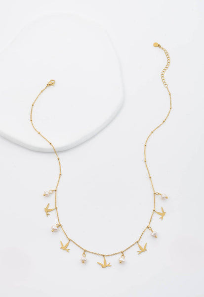 Wings of Hope Pearl Necklace