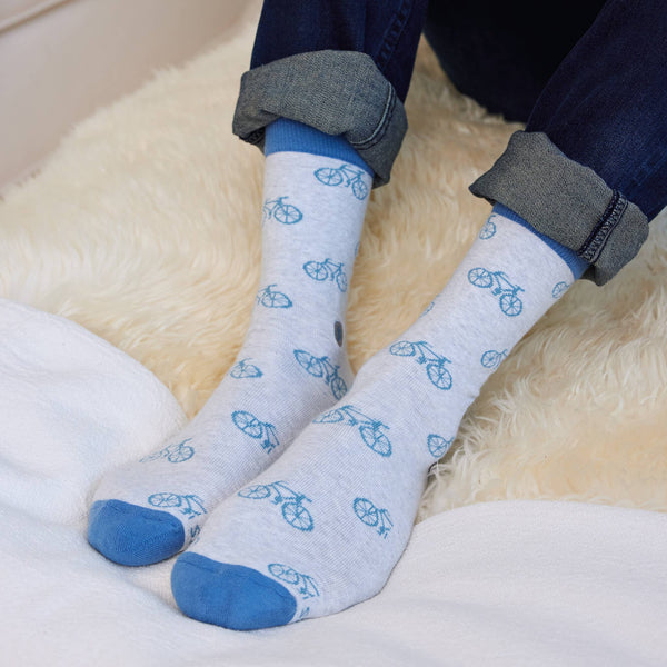 Socks that Give Books (Gray Bicycles)