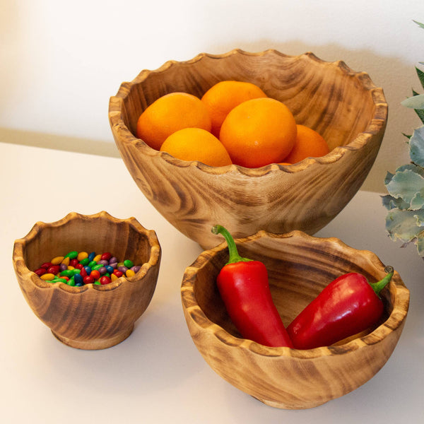 3 Piece-Nested Jacaranda Wood Bowls