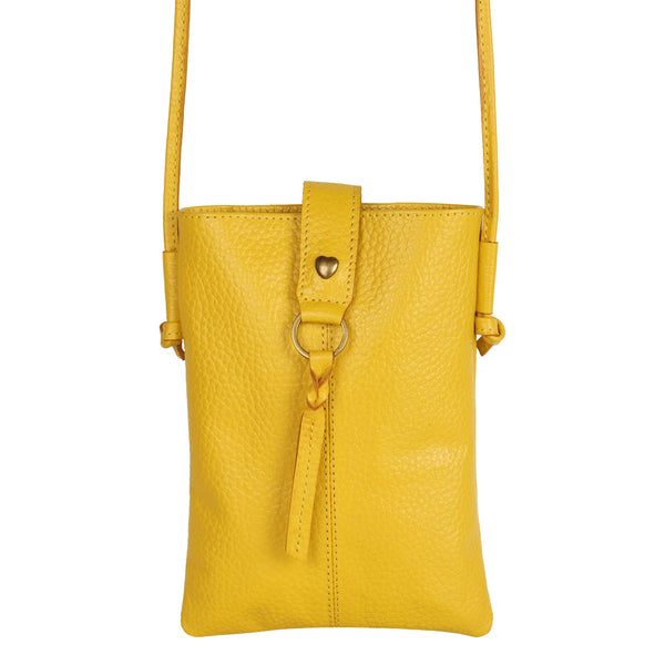 Jennie Small bag w/ slim strap closure & tassel - Canary Yel