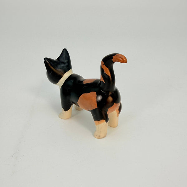 Soapstone Cat, Calico, Detailed, 4"