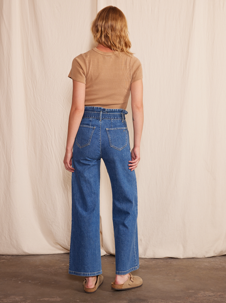 PENNY PAPERBAG WIDE LEG IN LAGUNA WASH