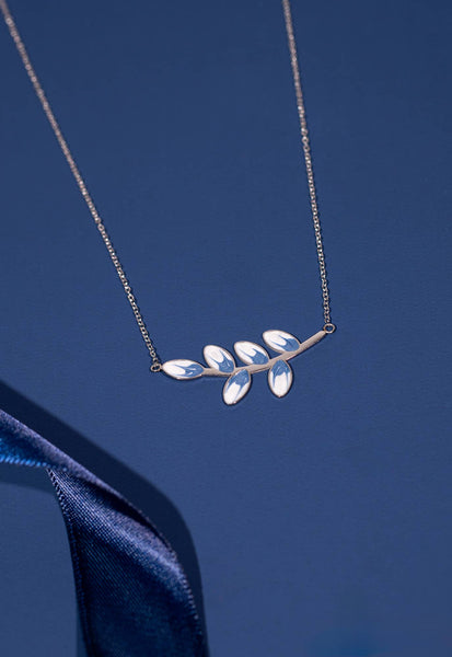 Hope Grows Necklace in Silver & Blue