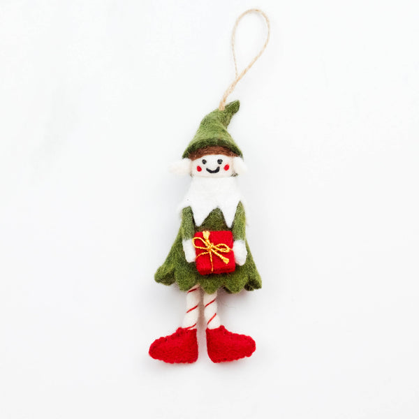 Felt Elf Christmas Ornaments