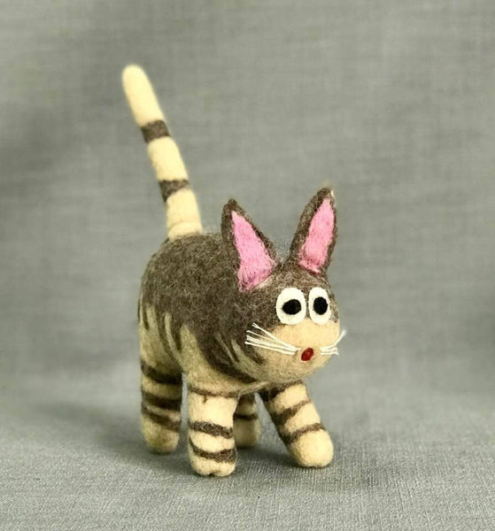 Toys - Cat - Light Gray Striped